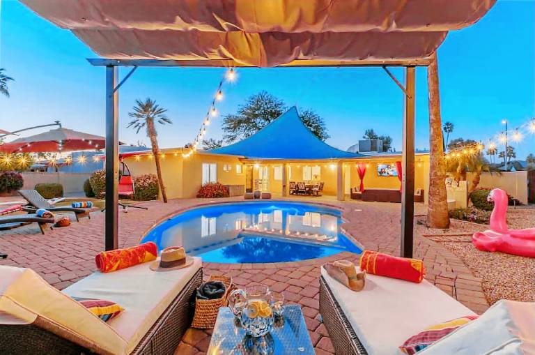 Vacation home with yard & private pool in Scottsdale, AZ