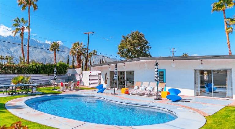 House with hot tub, BBQ & private pool | Suitable for remote work in Palm Springs, CA