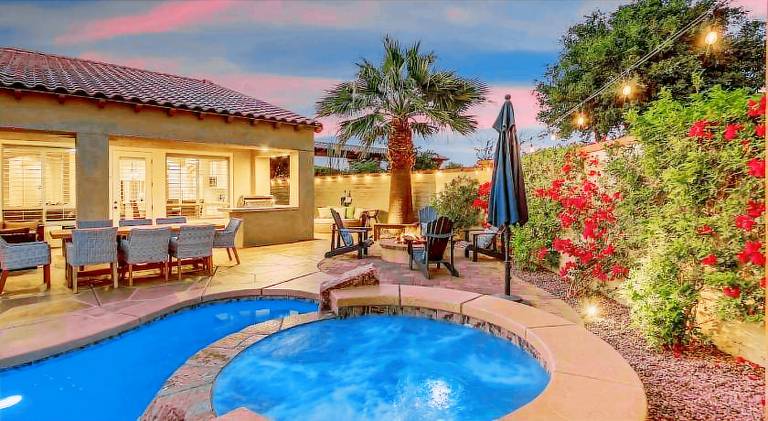 House with hot tub & pool | Suitable for remote work in Indio, CA