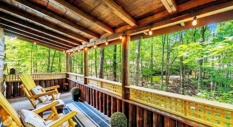 Boozy Bear Bungalow romantic cabin 5 mins 2 downtown with hot tub and fire pit — photo 3