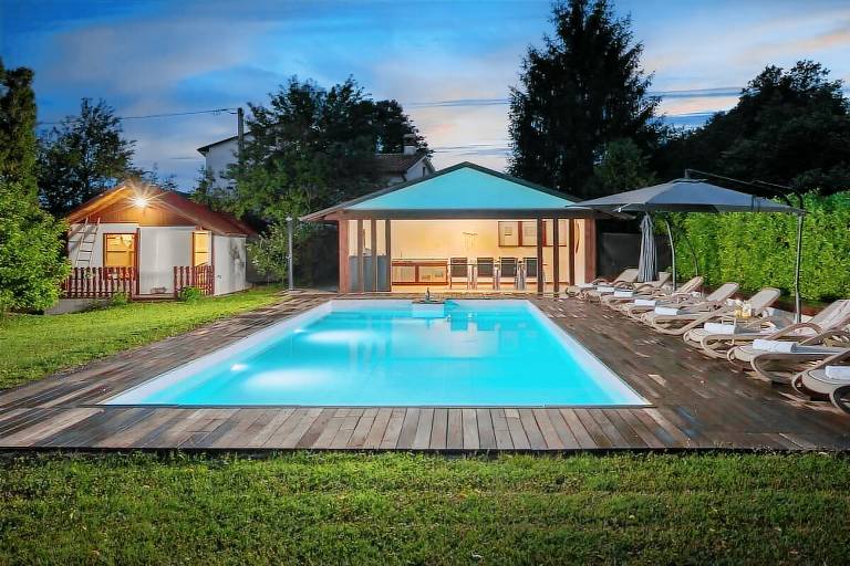Ferienhaus in Cerovlje für max. 8 Personen, Ferienhaus in Cerovlje für max. 8 Personen,