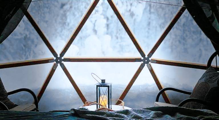 Tent with hot tub & sauna in Rovaniemi