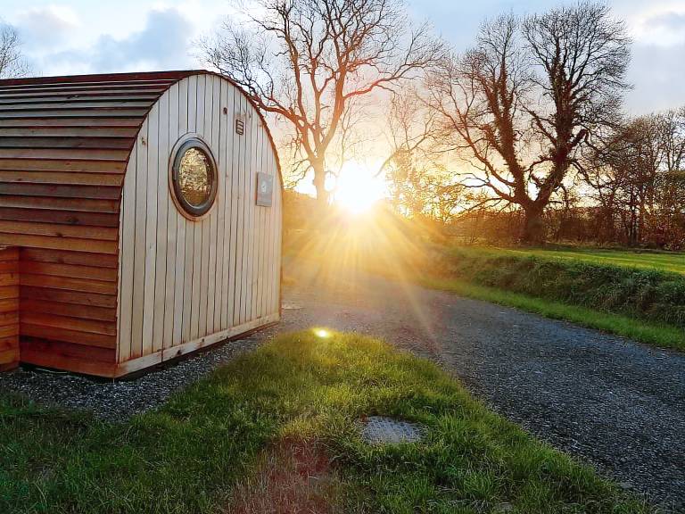 Wonderful Wales Glamping Experience in this Riverside Pod Rental for Two in Carmarthen