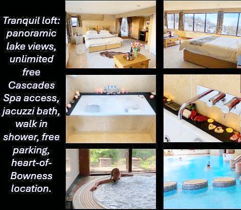 The Penthouse Bowness Tranquil Loft Jacuzzi Bath & Complimentary Cascades Spa Membership in Windermere