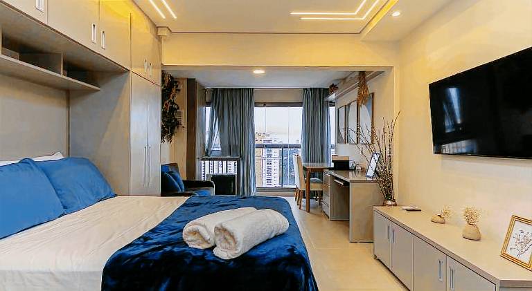 Holiday apartment with pool in Olímpia