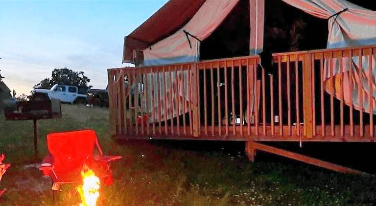 Fantastic Secluded Tented Cabin with Fire Pit in Logan, Ohio in Logan, OH