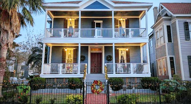 The 1890 Freeman House in Galveston, TX