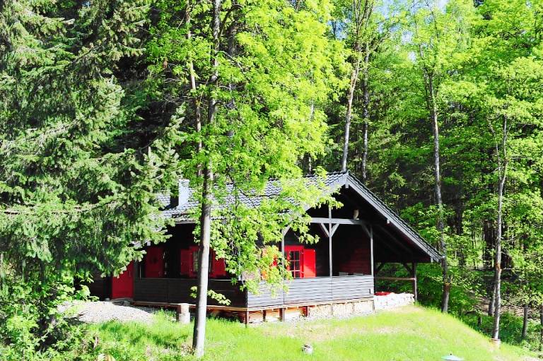 Blockhaus mit Terrasse und Grill am Bodewasserfall