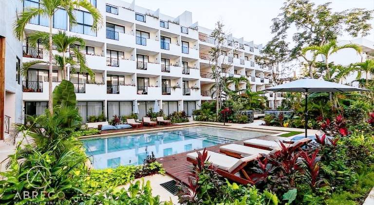Serviced apartment with garden, terrace & pool in Tulum