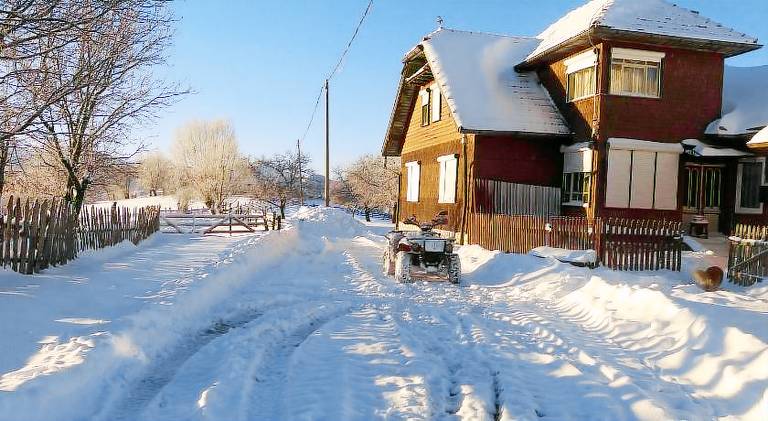 Lodge with patio, BBQ & yard in Brasov
