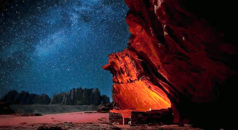 Wadi Rum Cave Camping in Wadi Rum