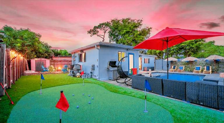 Surfari Pompano! Heated Pool Home 9 mins to Beach in Pompano Beach, FL
