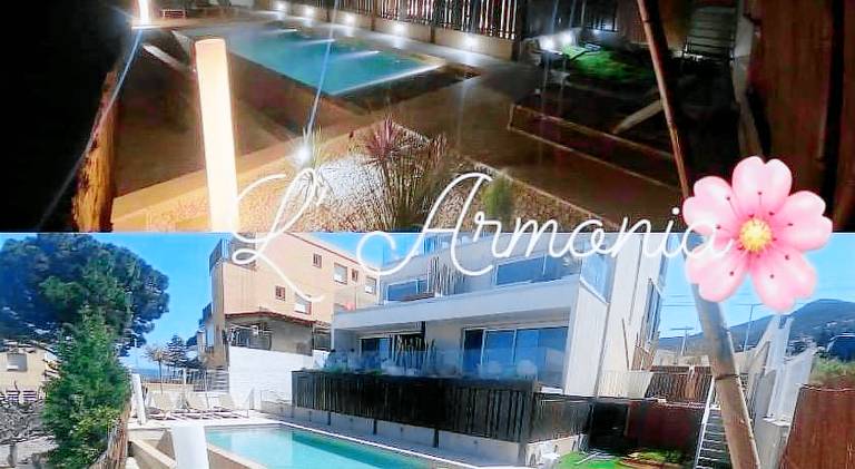 Apartment with pool, yard & terrace in Llanca