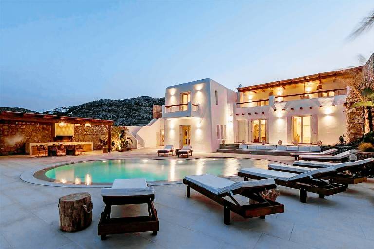 Villa 'The Blue Diamond' with Sea View, Wi-Fi and Air Conditioning in Mykonos