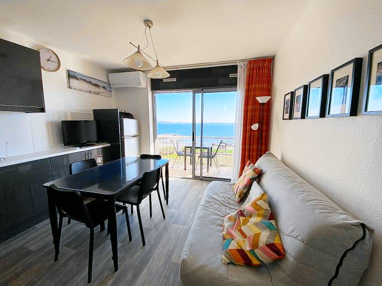 Bright apartment facing Étang de Thau - pets allowed, air conditioning in Balaruc-les-Bains