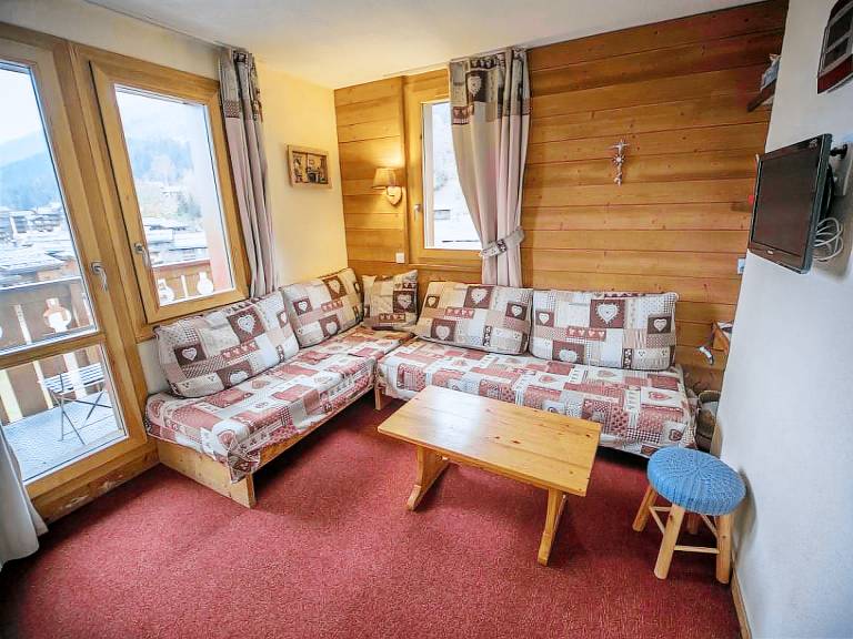 100m from shops, 3rd floor, view building, balcony, tv, ski locker, 38m², Valmorel — photo 2