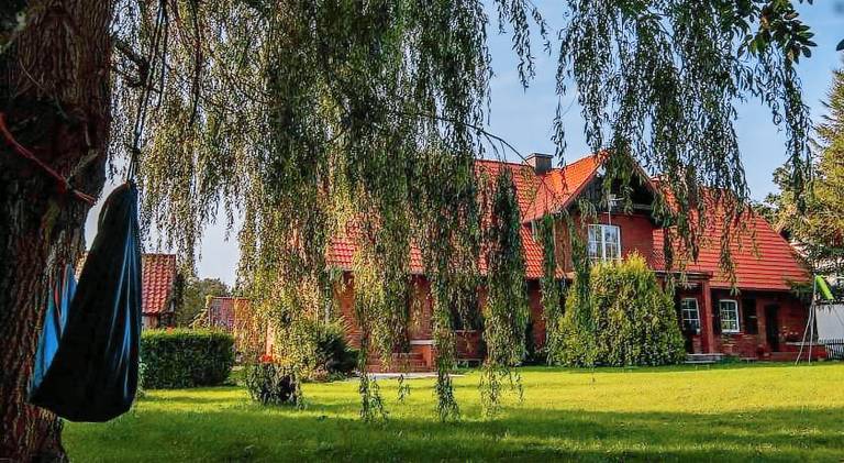 Apartment with yard, sauna & patio in Gizycko