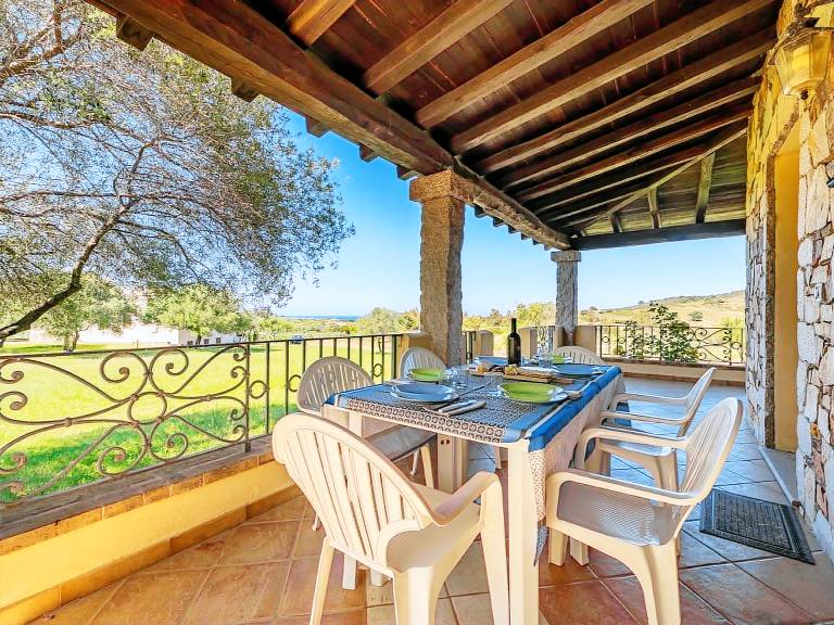 Vacation home with yard, terrace & grill in Siniscola