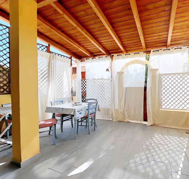 Holiday apartment with terrace, yard & BBQ | Garden view in Villasimius