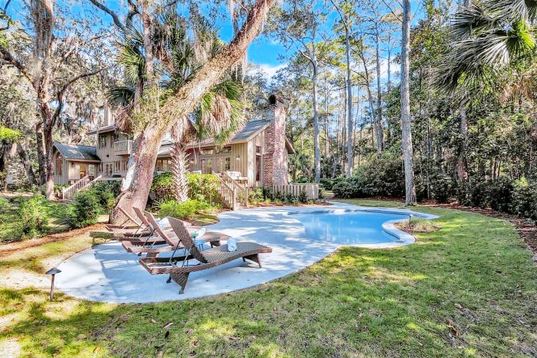 32 Plantation Dr @ Sea Pines Heated Private Pool Lagoon Views in Hilton Head Island, SC