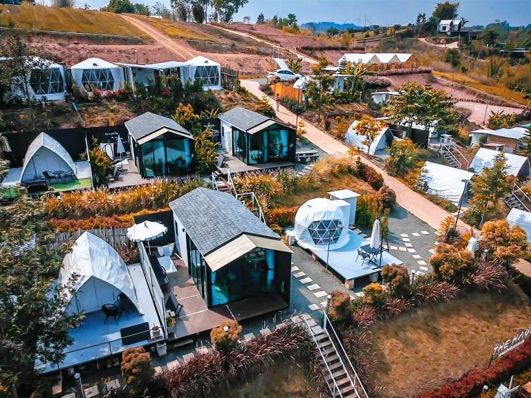 Tent with jacuzzi, yard & patio | Pet-friendly in Khao Kho