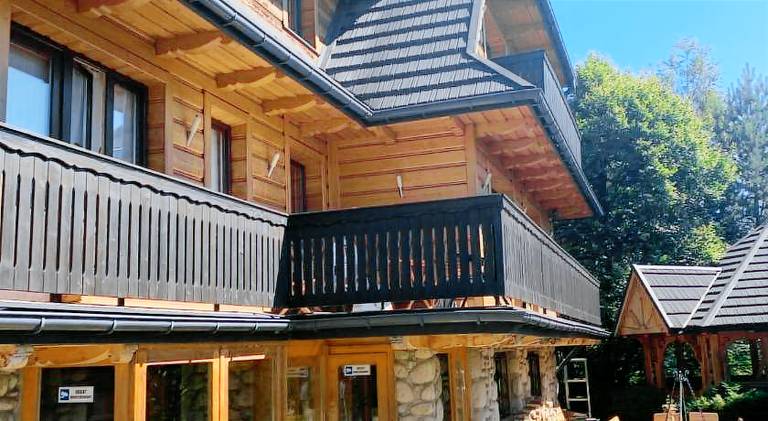 Rental apartment with sauna, barbecue & yard in Bukowina Tatrzanska