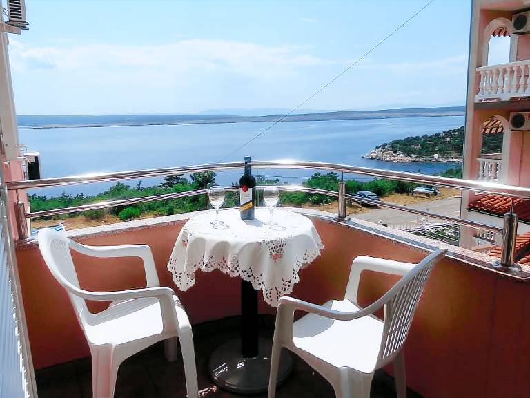 Ferienwohnung in Dramalj mit Meerblick, Balkon, Klimaanlage, W-LAN (4623-8) in Crikvenica