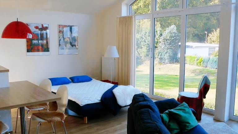 Ferienwohnung Ausblick in einem ruhigen Wohngebiet