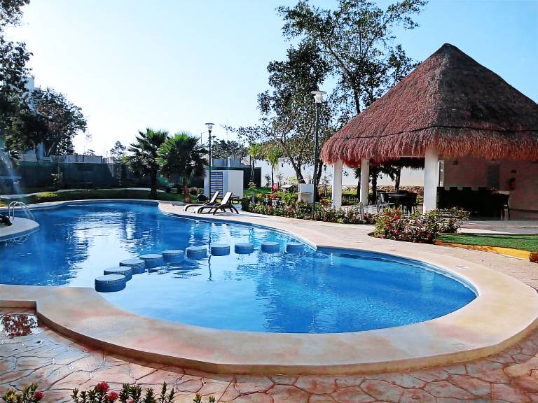 Apartment with barbeque, terrace & pool | Pool view — photo 2