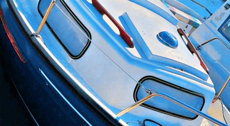 Docked boat in Torreilles