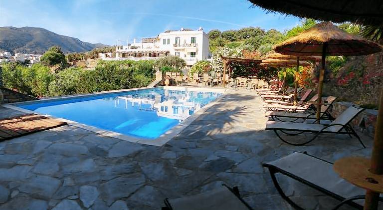 Rental apartment with pool, garden & terrace | Pet-friendly in Andros