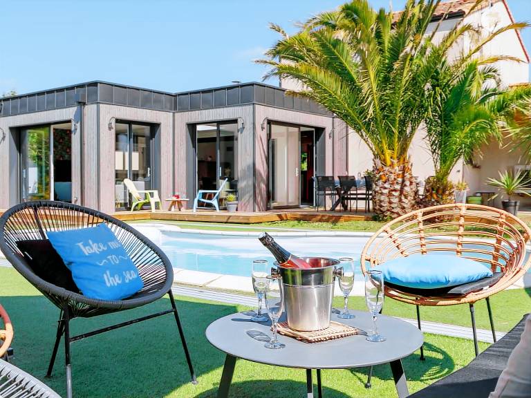 Ferienhaus mit Hund in Saint-Brevin-les-Pins, Atlantikküste Frankreich fuer max. 8 Personen
