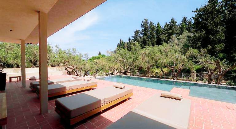 Villa with private pool, terrace & hot tub in Zakynthos