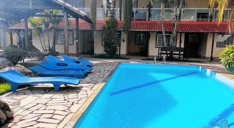 Serviced apartment with barbeque, pool & yard | Pets allowed in Itatiaia