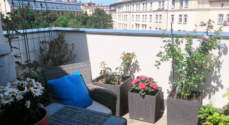 Serviced apartment with patio in Leipzig