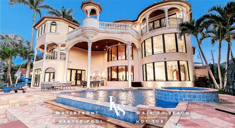 Villa Rhodes Palatial Waterfront Beach Estate in Delray Beach, FL
