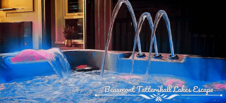 Beaumont Tattershall Lakes Escape 6 Berth lakeside lodge caravan With Large Hot Tub & Private Fishing