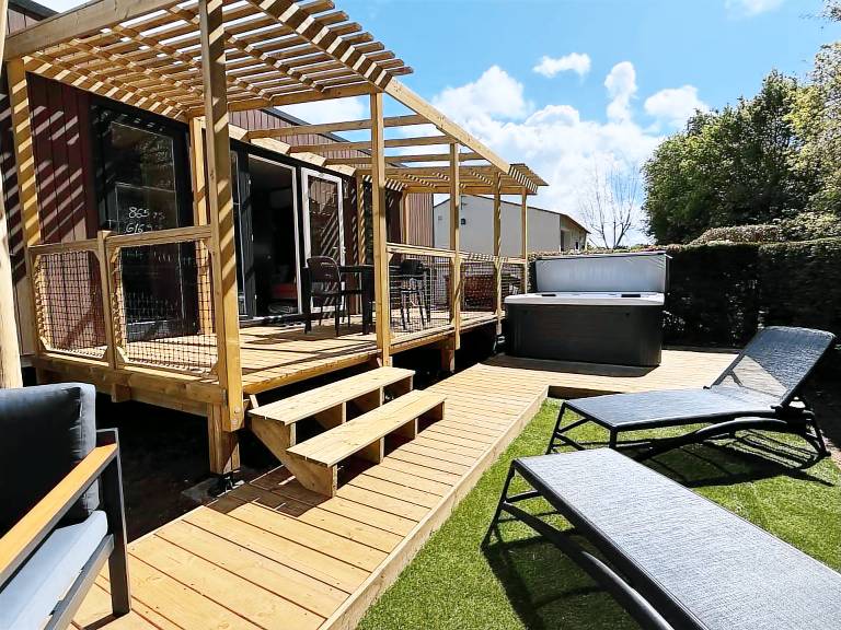 Camping le Heron - Mobile-home LUXE SPA air-conditioning - 2 bedrooms - 2 bathrooms - 2 WC (year 2025) 4 people — photo 3