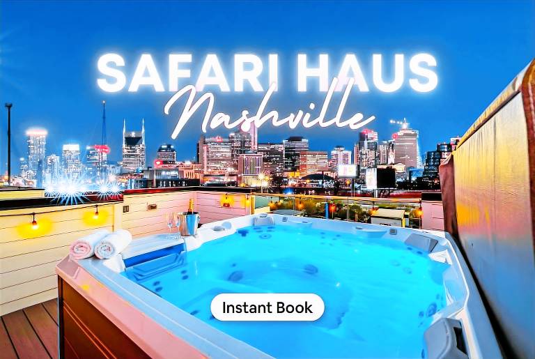 Disco Lounge Double Rooftop Hot Tub Nashville