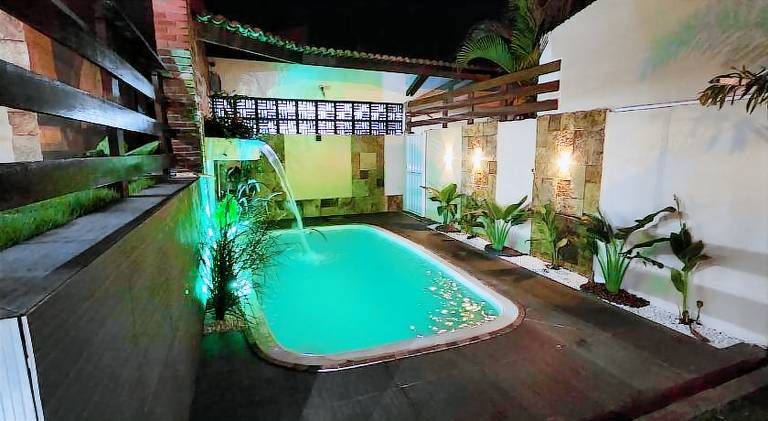 Apartment with yard, pool & BBQ in Natal