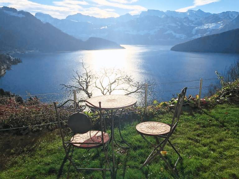 Ferienwohnung mit spektakulärer Berg und Seesicht
