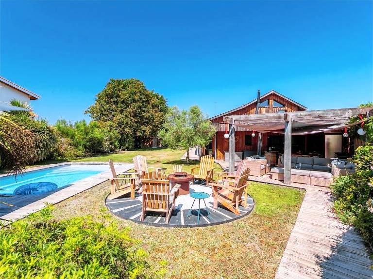 Family loft-style house in Biscarrosse - 10 people, pool — photo 2