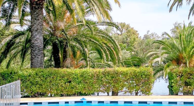 House with yard, terrace & pool in Corfu