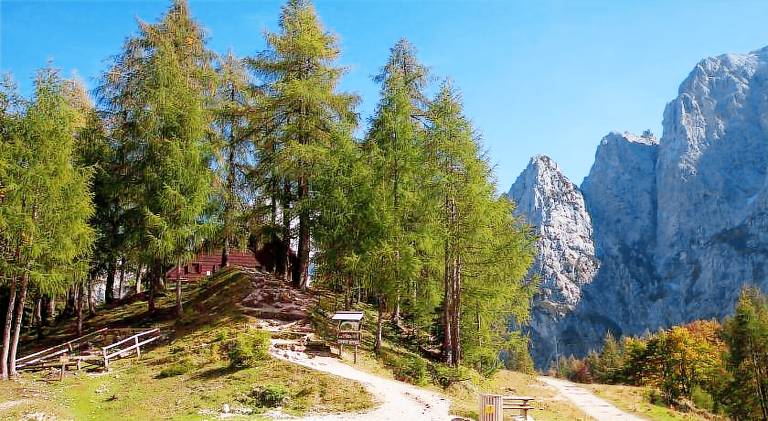 Erjavceva mountain hut at Vrsic pass in Kranj
