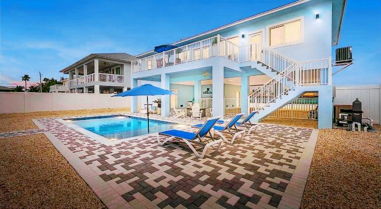 Blue Pearl New Waterfront Haven with Heated Pool, 70 Foot Dock, and More! in Marathon, FL