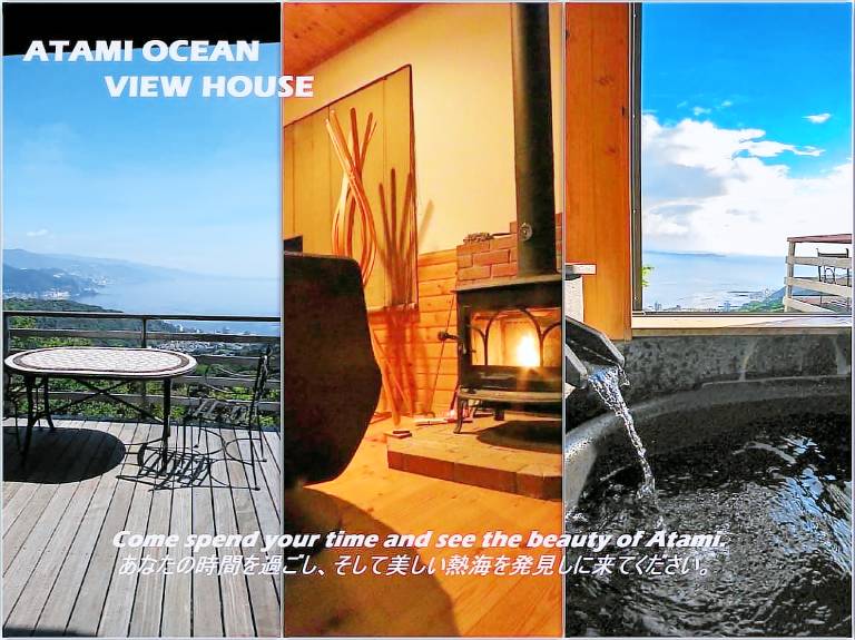House with jacuzzi, grill & terrace in Atami