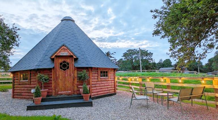 Apple blossom glamping