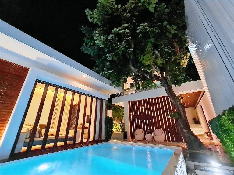 Villa with patio, private pool & grill | Suitable for remote work in Phetchaburi