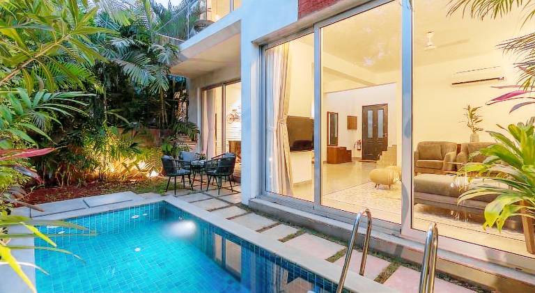 La Olalian 2 & 3 BHK Designer Villas Near Anjuna Beach with Private Pool & Sun Deck & Garden — photo 3