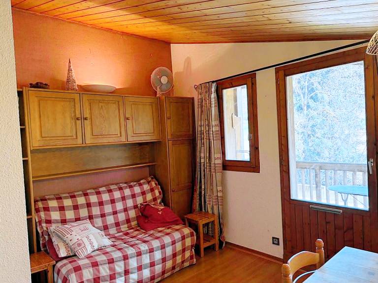 2nd floor, view mountain, swimming pool, terrace, parking, tv, ski locker, 24m², Combloux — photo 4